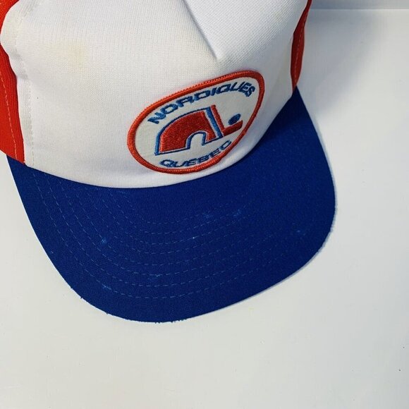 Vintage Quebec Nordiques Hat NHL Trucker Hat Cap Snapback 7 Thru 7 5/8 Adult - Picture 15 of 15